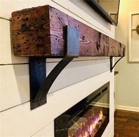 wood mantel with metal brackets|wooden brackets for fireplace mantel.